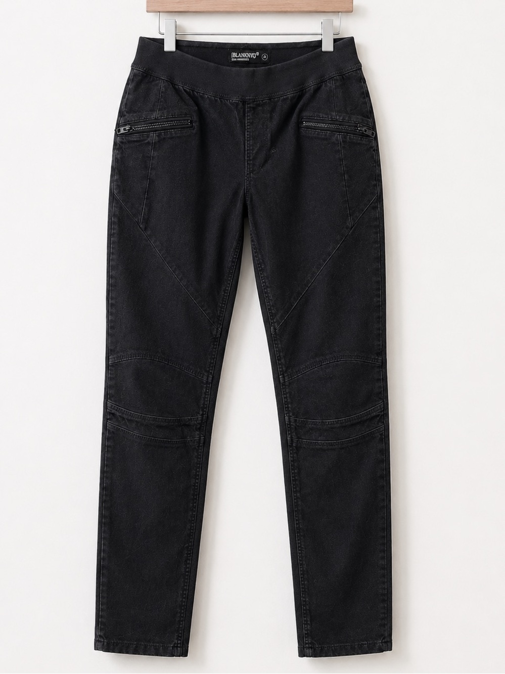 Blank NYC Genuine Leather Front Pull-On Leggings Black Size 24